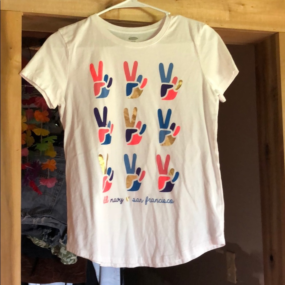 peace sign old navy t-shirt